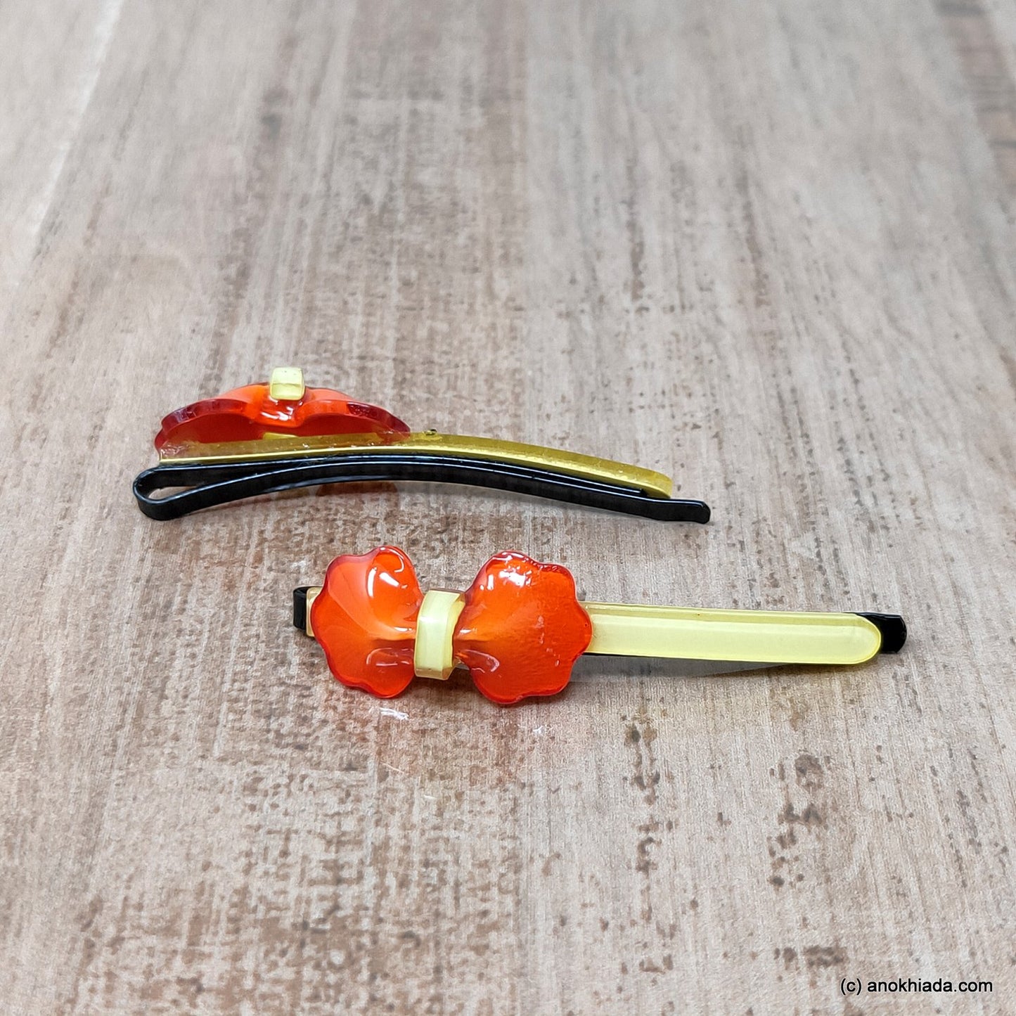 Anokhi Ada Bow Design Bob Pins for Girls (Bob Pin-BE-18)