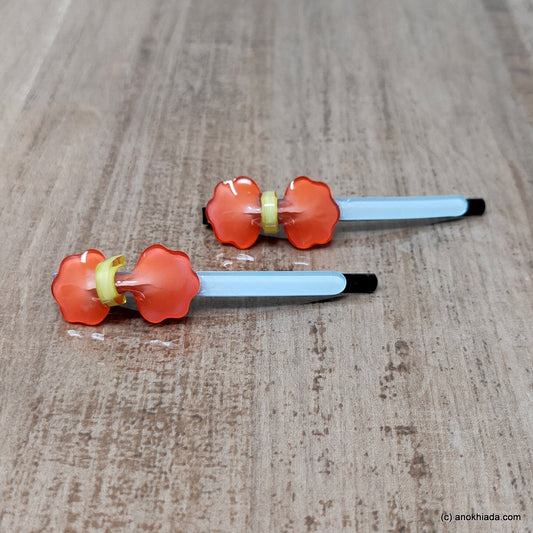 Anokhi Ada Bow Design Bob Pins for Girls (Bob Pin-BE-19)