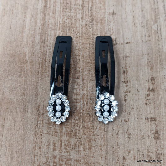 Anokhi Ada Stone studded Tic Tac Hair Clip for Girls and Women - (BF-03)