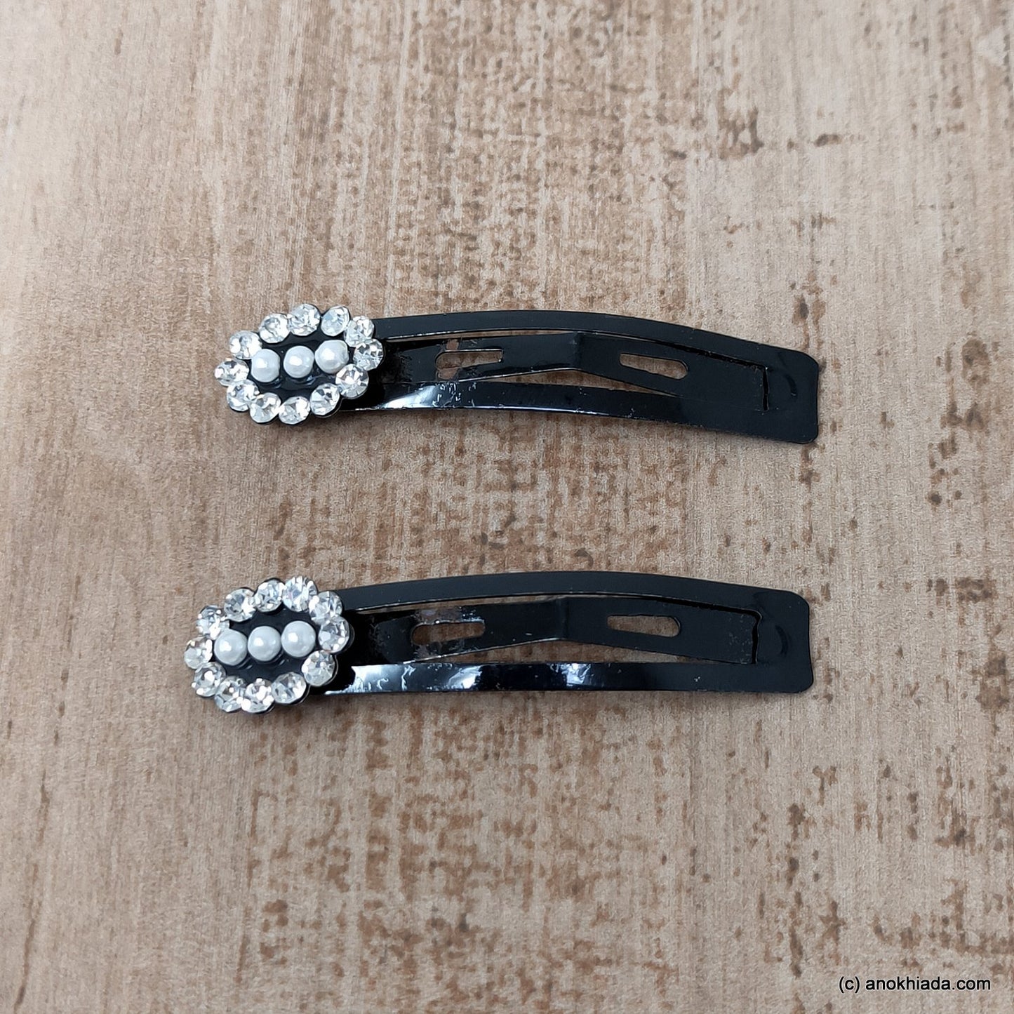 Anokhi Ada Stone studded Tic Tac Hair Clip for Girls and Women - (BF-03)