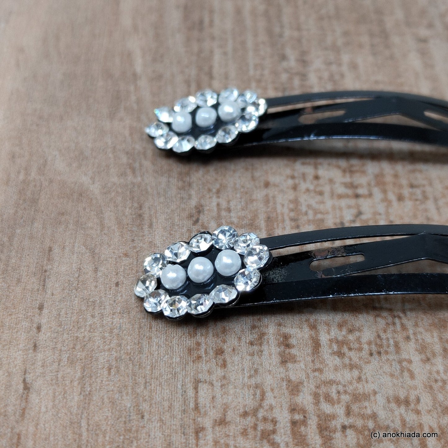 Anokhi Ada Stone studded Tic Tac Hair Clip for Girls and Women - (BF-03)
