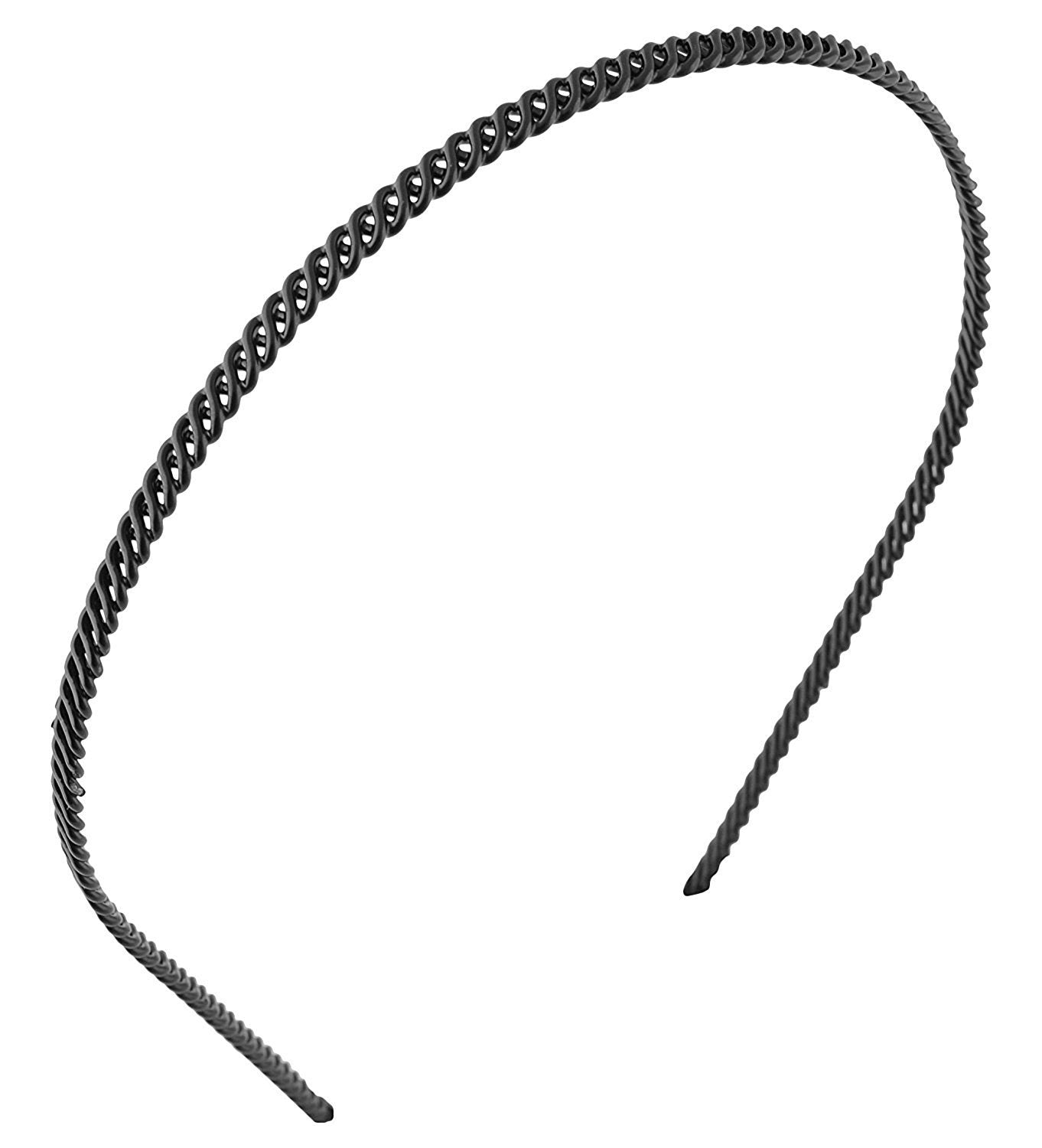 Chain Black Metal Hairband for Men and Women (BG-001)