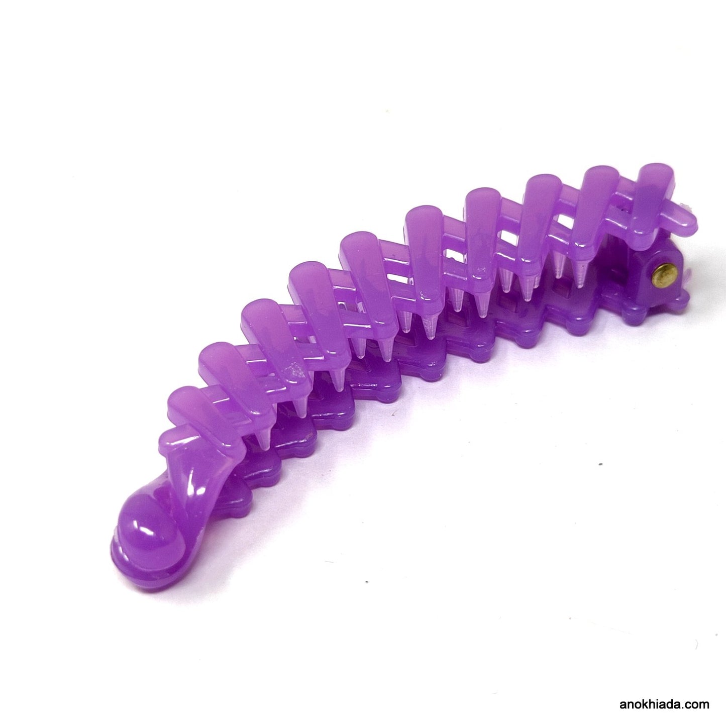 Translucent Zig-Zag Design Small Banana Hair Clip for Girls & Woman (98-13D Banana Hair Clips)