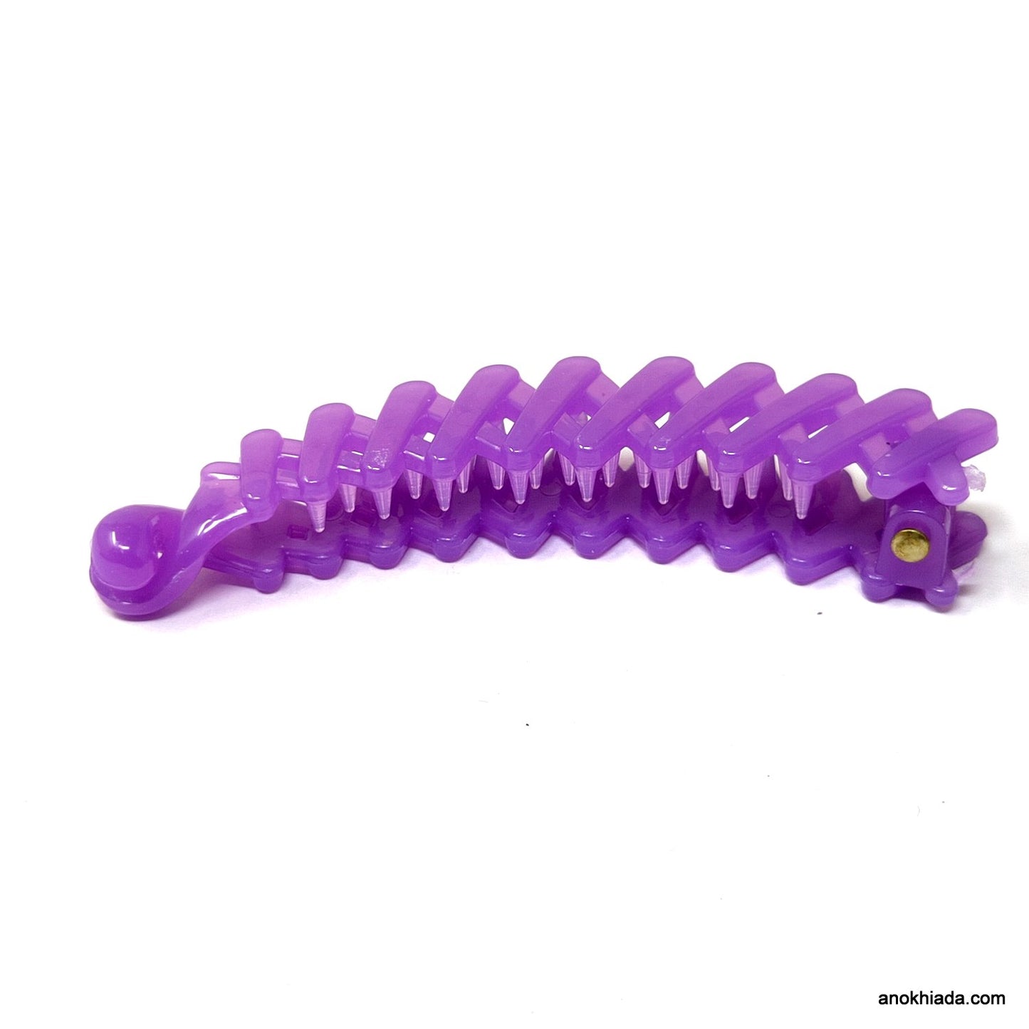 Translucent Zig-Zag Design Small Banana Hair Clip for Girls & Woman (98-13D Banana Hair Clips)