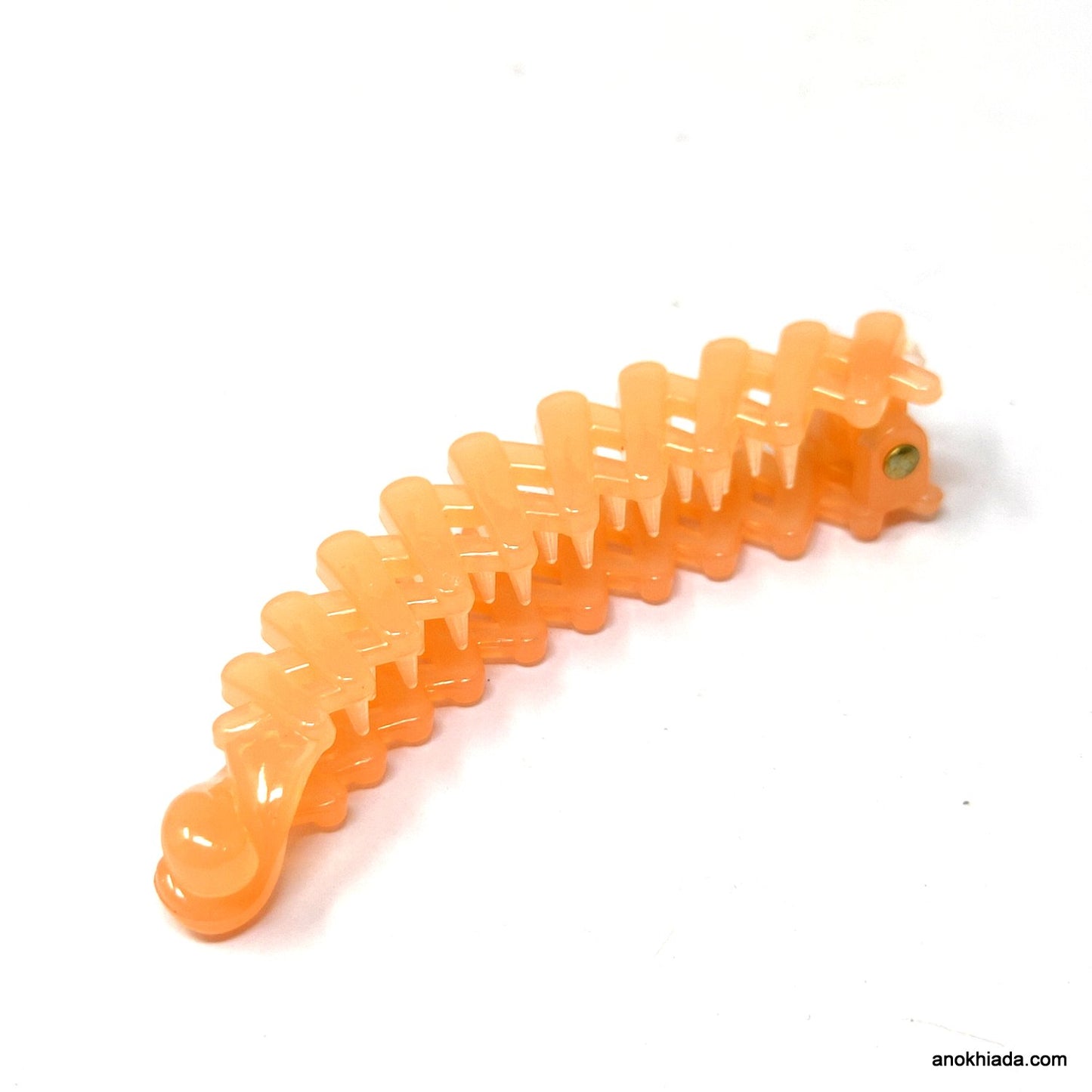 Translucent Zig-Zag Design Small Banana Hair Clip for Girls & Woman (98-13J Banana Hair Clips)