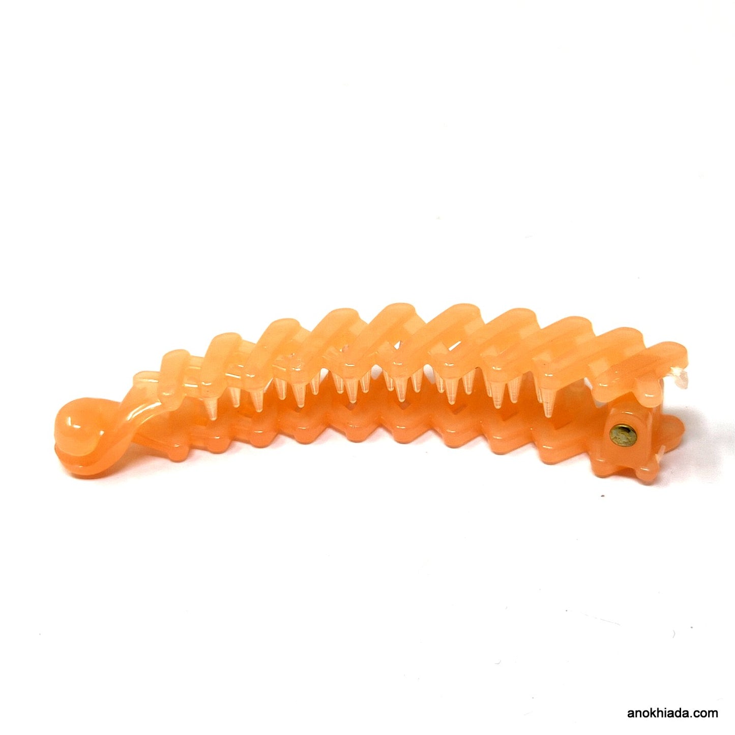Translucent Zig-Zag Design Small Banana Hair Clip for Girls & Woman (98-13J Banana Hair Clips)