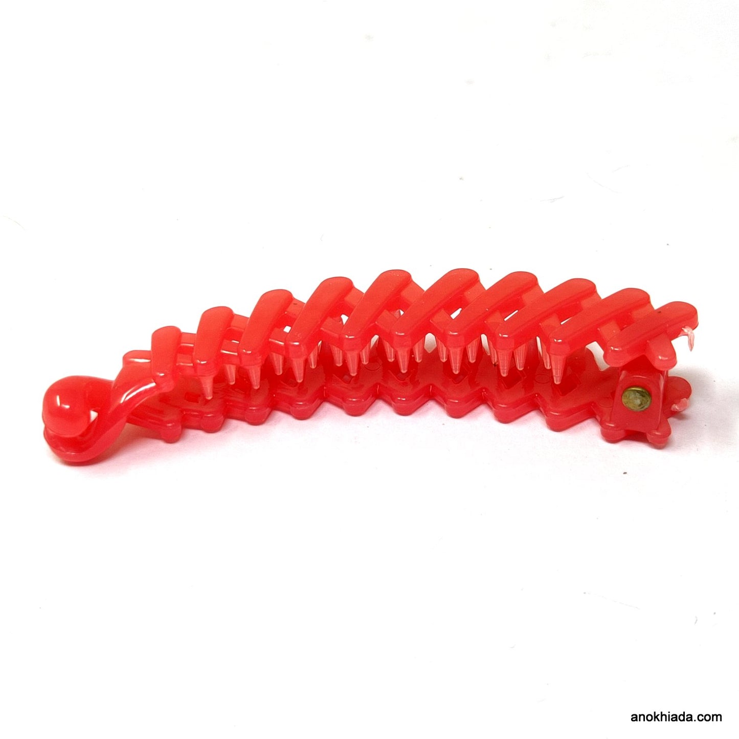 Translucent Zig-Zag Design Small Banana Hair Clip for Girls & Woman (98-13K Banana Hair Clips)