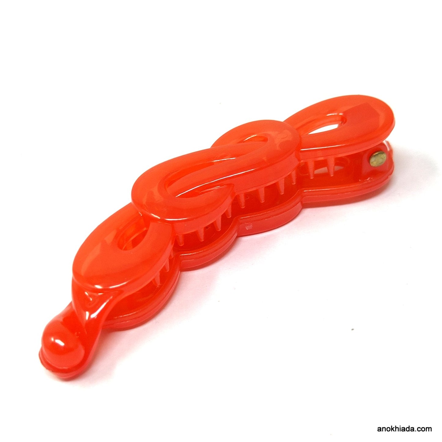 Translucent Infinity Design Small Maroon Banana Hair Clip for Girls & Woman (98-14L Banana Hair Clips)