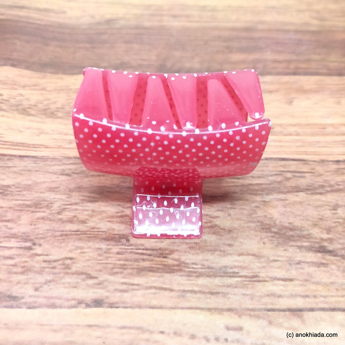 Red Translucent Hair Claw - C-59