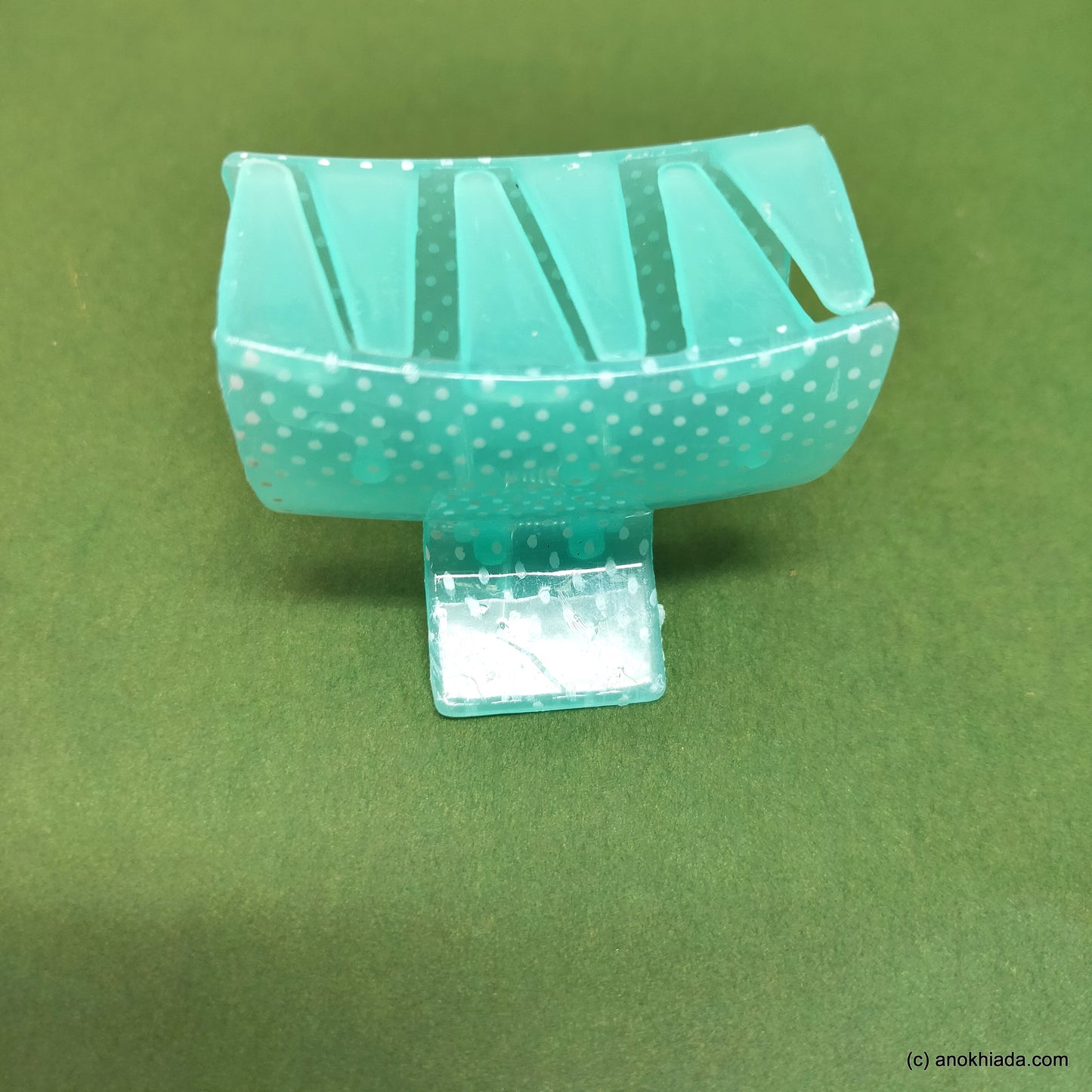 Turquoise Translucent Hair Claw - C-64