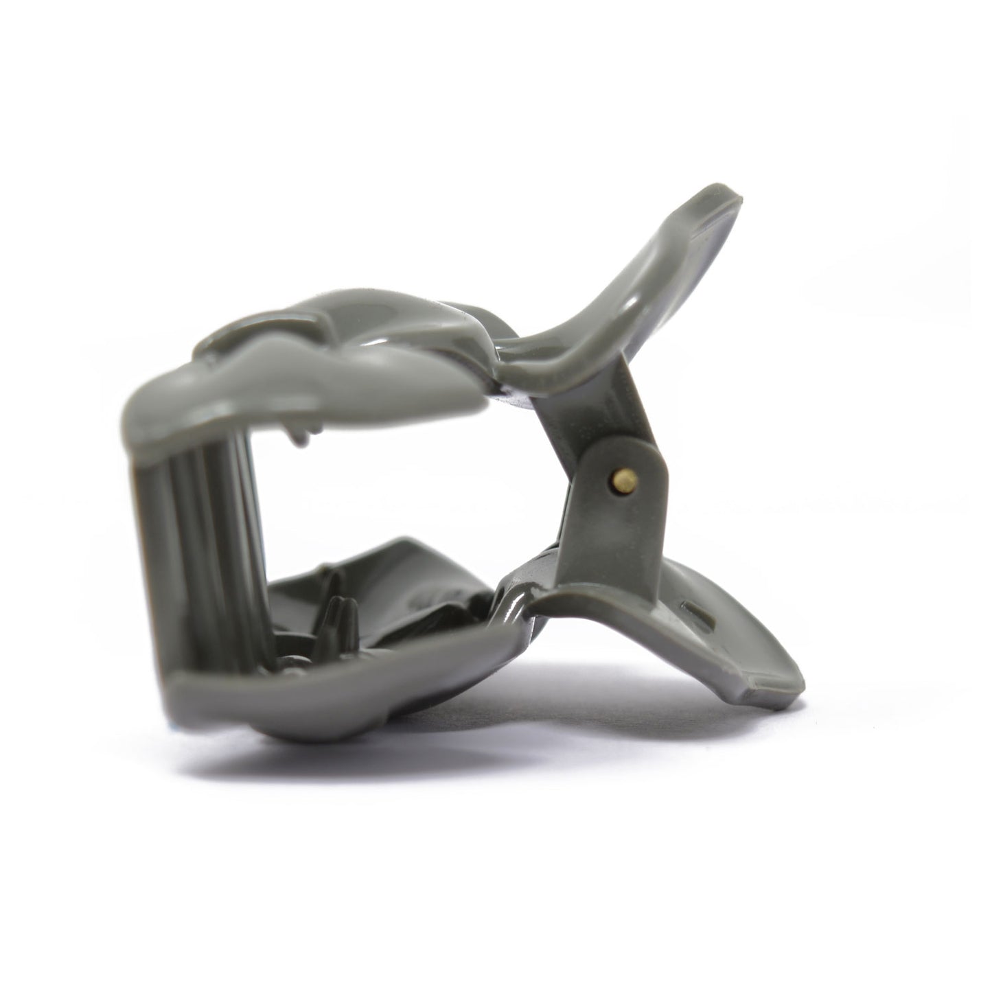 Double Bow Plastic Hair Claw (Grey) - 010