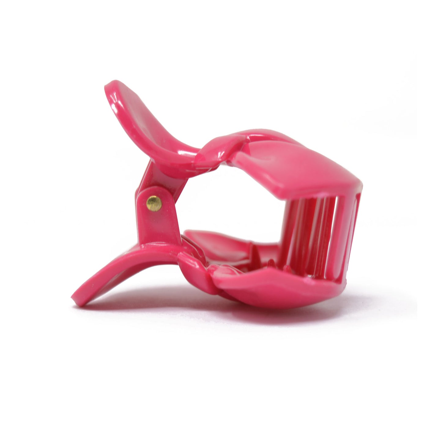 Double Bow Plastic Hair Claw (Burgundy) - 012