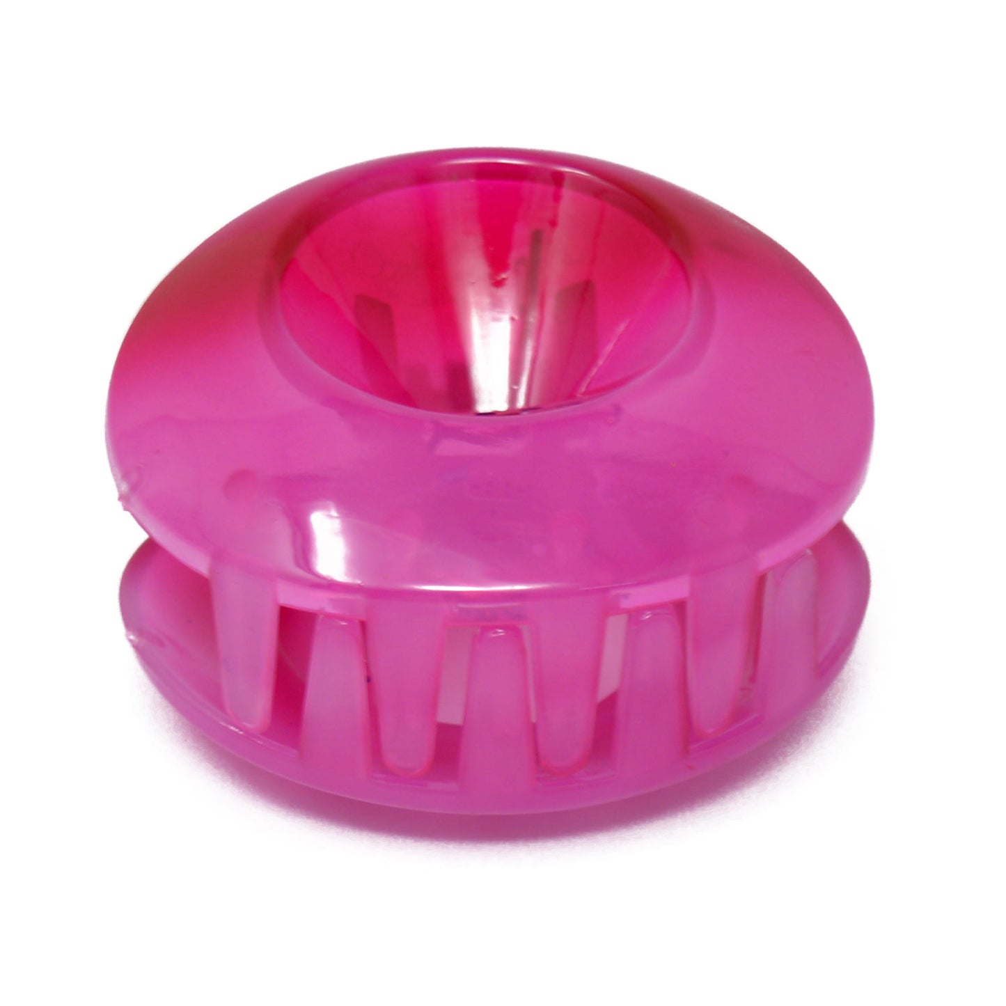 Hot Pink Oval Translucent Hair Claw - 063