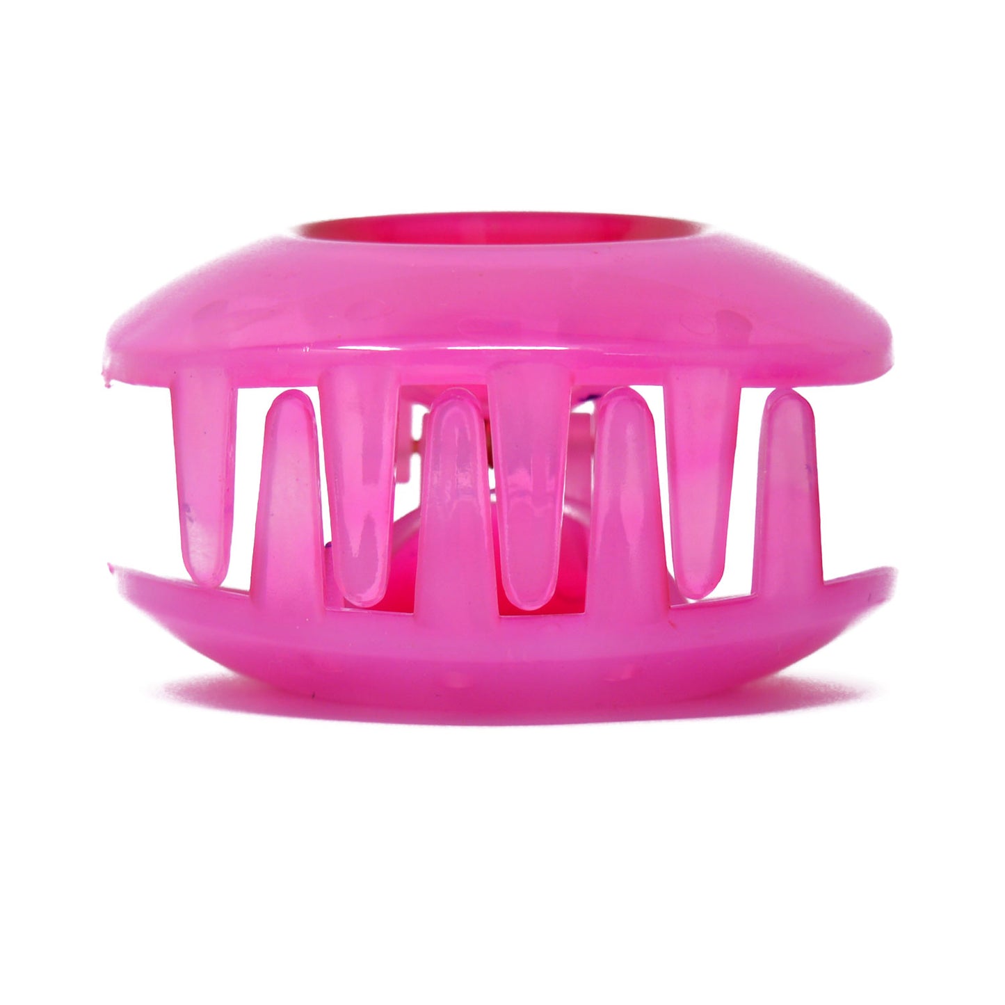 Hot Pink Oval Translucent Hair Claw - 063