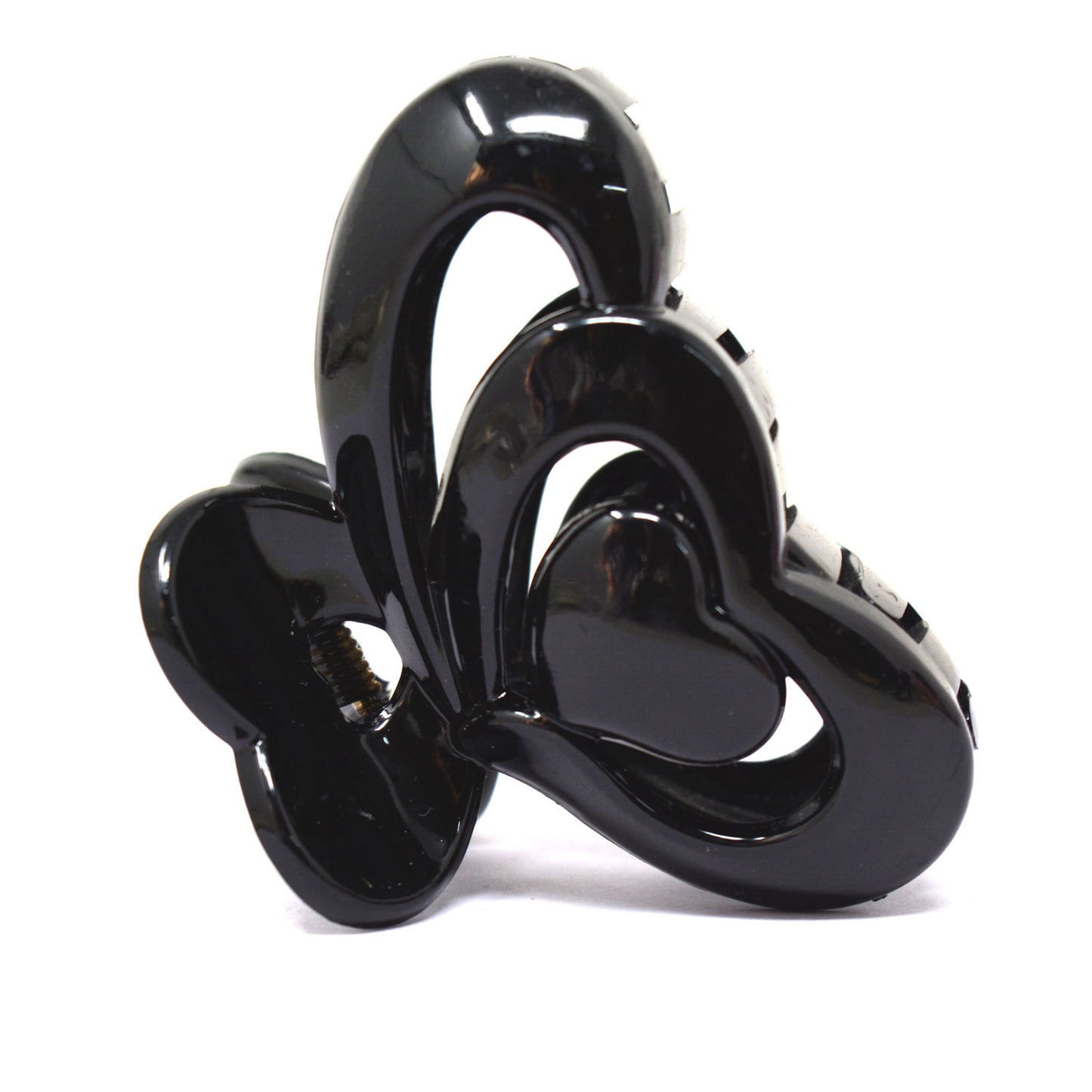 Anokhi ADA Heart Hair Claws for Girls and Women (Black, Set of 2 Hair Claws)-085