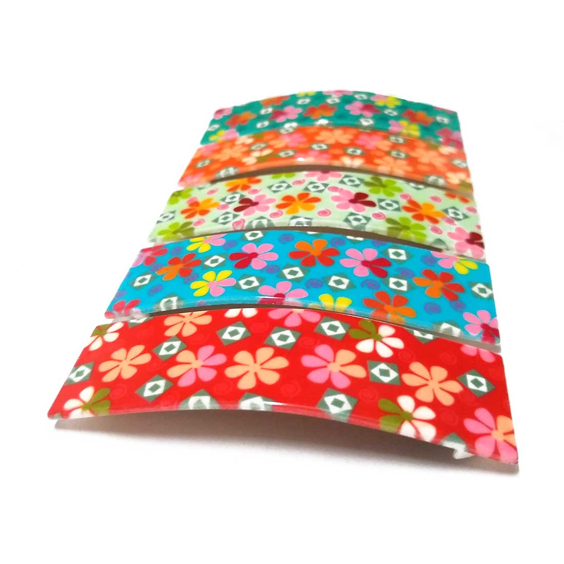 Anokhi Ada Printed Large Tik Tak Hair Clips (Multi-Colour, Pack of 5) - ZD-13-d