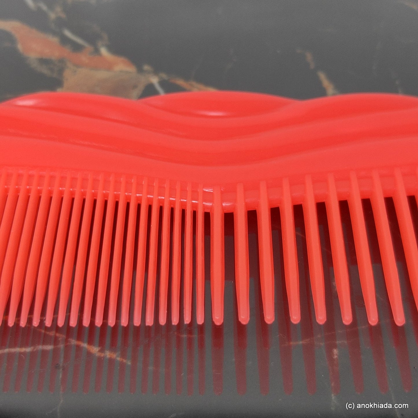 Anokhi Ada Plastic Comb, 9-inch, Red (Comb-009)