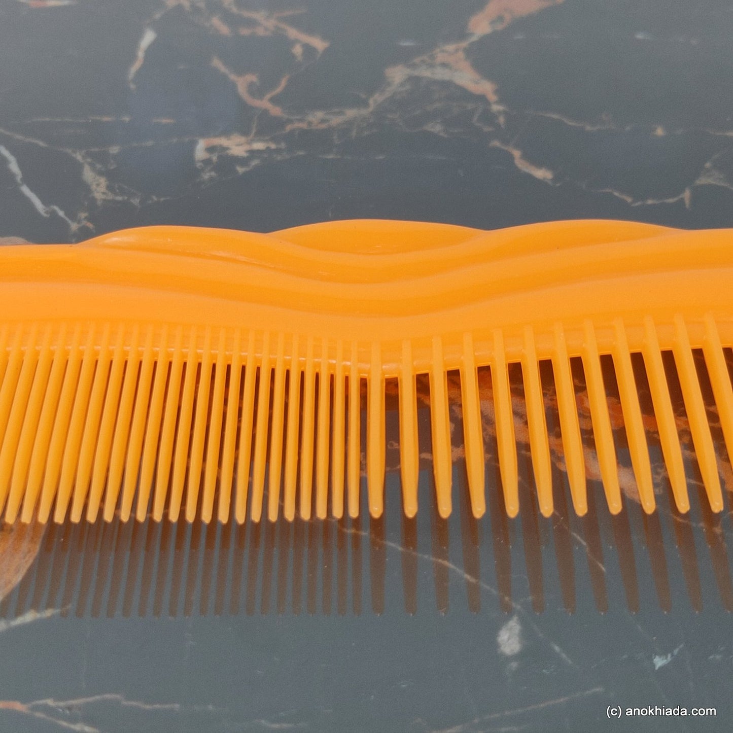 Anokhi Ada Plastic Comb, 9-inch, Orange (Comb-013)