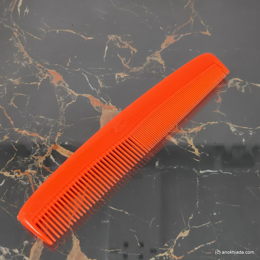 Anokhi Ada Plastic Comb, 9-inch, Dark Orange (Comb-014)