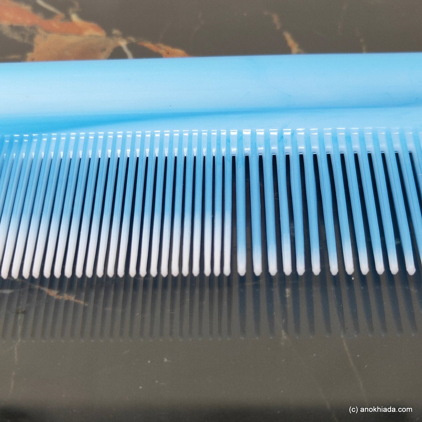 Anokhi Ada Plastic Translucent Comb, 9-inch, Blue (Comb-032)