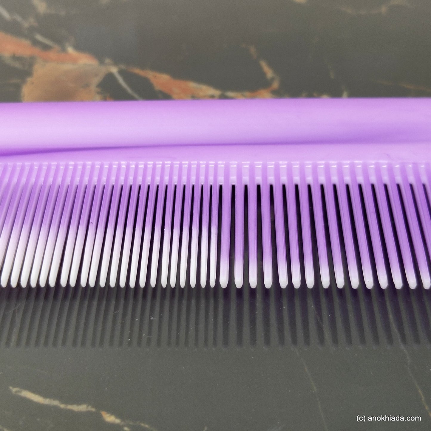 Anokhi Ada Plastic Translucent Comb, 9-inch, Purple (Comb-036)