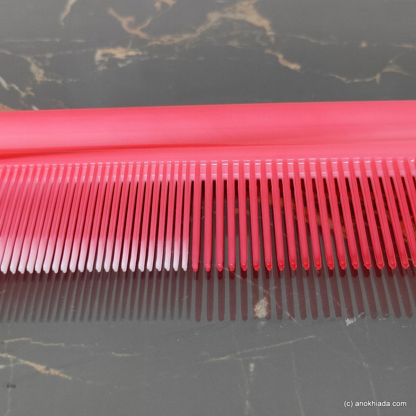 Anokhi Ada Plastic Translucent Comb, 9-inch, Red (Comb-037)