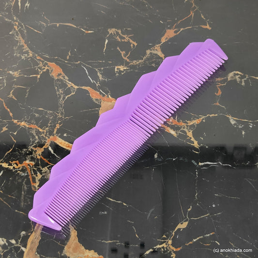 Anokhi Ada Plastic Translucent Comb, 9-inch, Purple (Comb-039)