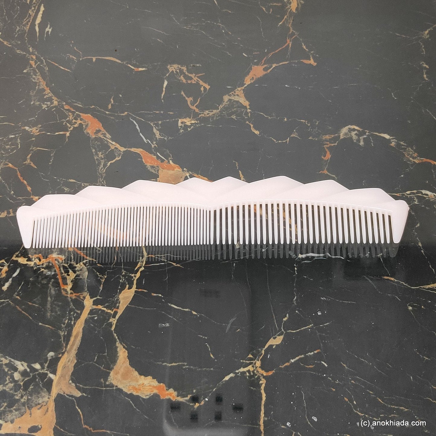 Anokhi Ada Plastic Translucent Comb, 9-inch, White (Comb-040)