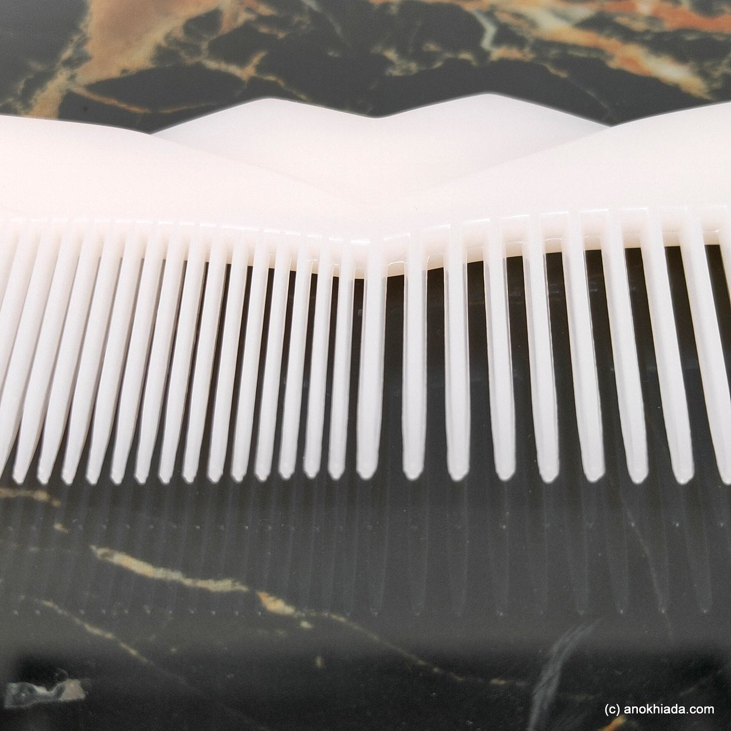 Anokhi Ada Plastic Translucent Comb, 9-inch, White (Comb-040)