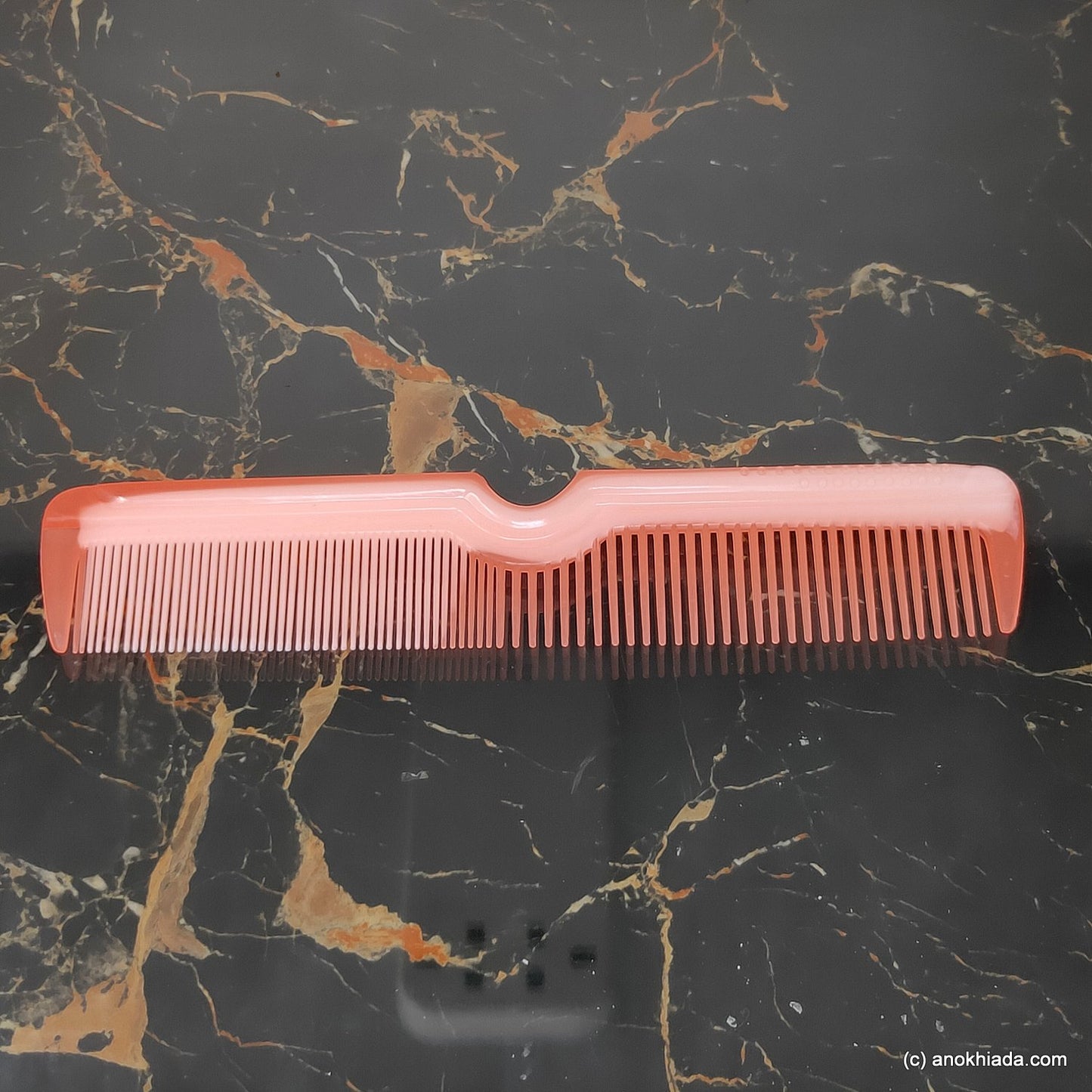 Anokhi Ada Plastic Translucent Comb, 9-inch, Orange (Comb-044)