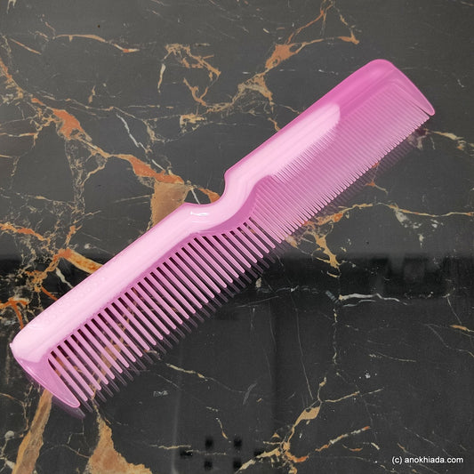 Anokhi Ada Plastic Translucent Comb, 9-inch, Pink (Comb-046)