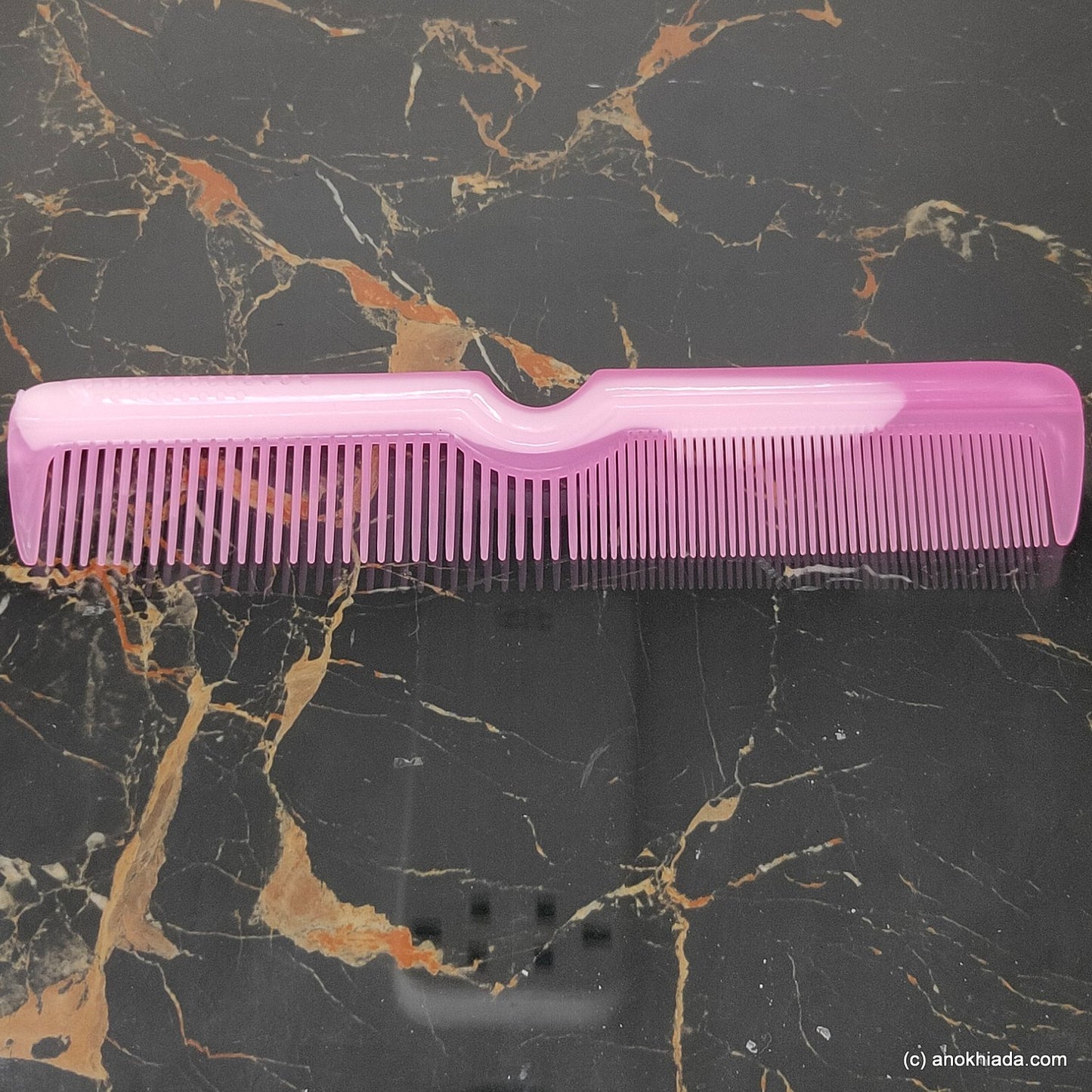 Anokhi Ada Plastic Translucent Comb, 9-inch, Pink (Comb-046)