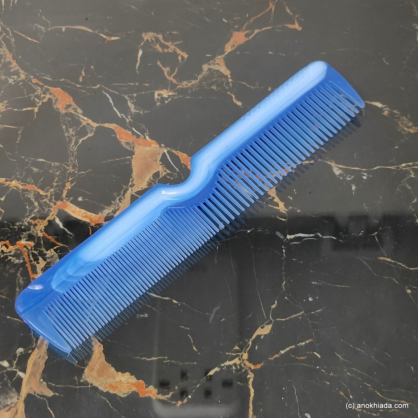 Anokhi Ada Plastic Translucent Comb, 9-inch, Blue (Comb-047)