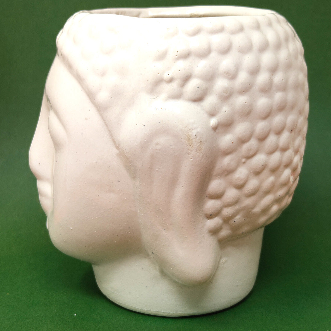 Anokhi Ada Buddha Ceramic Planters Pots for Home Decoration ( White, DA-001)