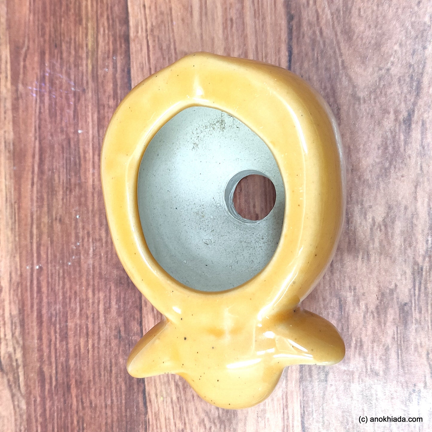 Anokhi Ada Small Elephant Design Ceramic Planters Pots for Home Decoration ( Orange, DA-002)