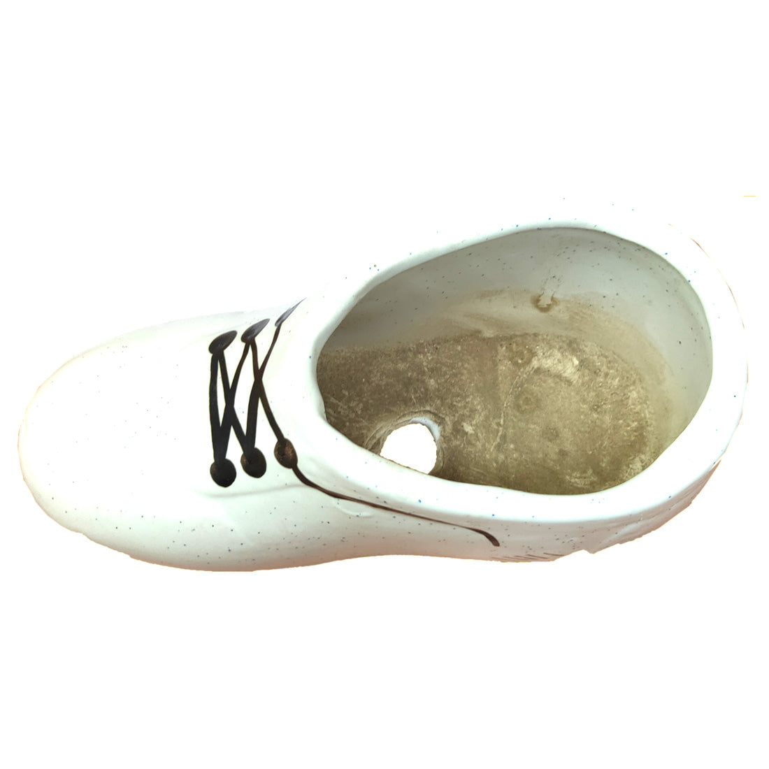 Anokhi Ada Shoes Design Ceramic Planters Pots for Home Decoration ( White, DA-004)