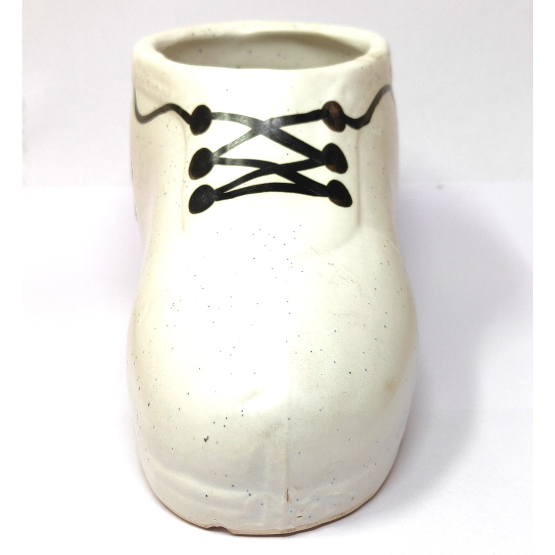 Anokhi Ada Shoes Design Ceramic Planters Pots for Home Decoration ( White, DA-004)