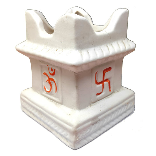 Anokhi Ada Tulsi Plant Flower Pots Ceramic Planters Pots for Your Home Garden Decoration ( Matte White, DA-005)