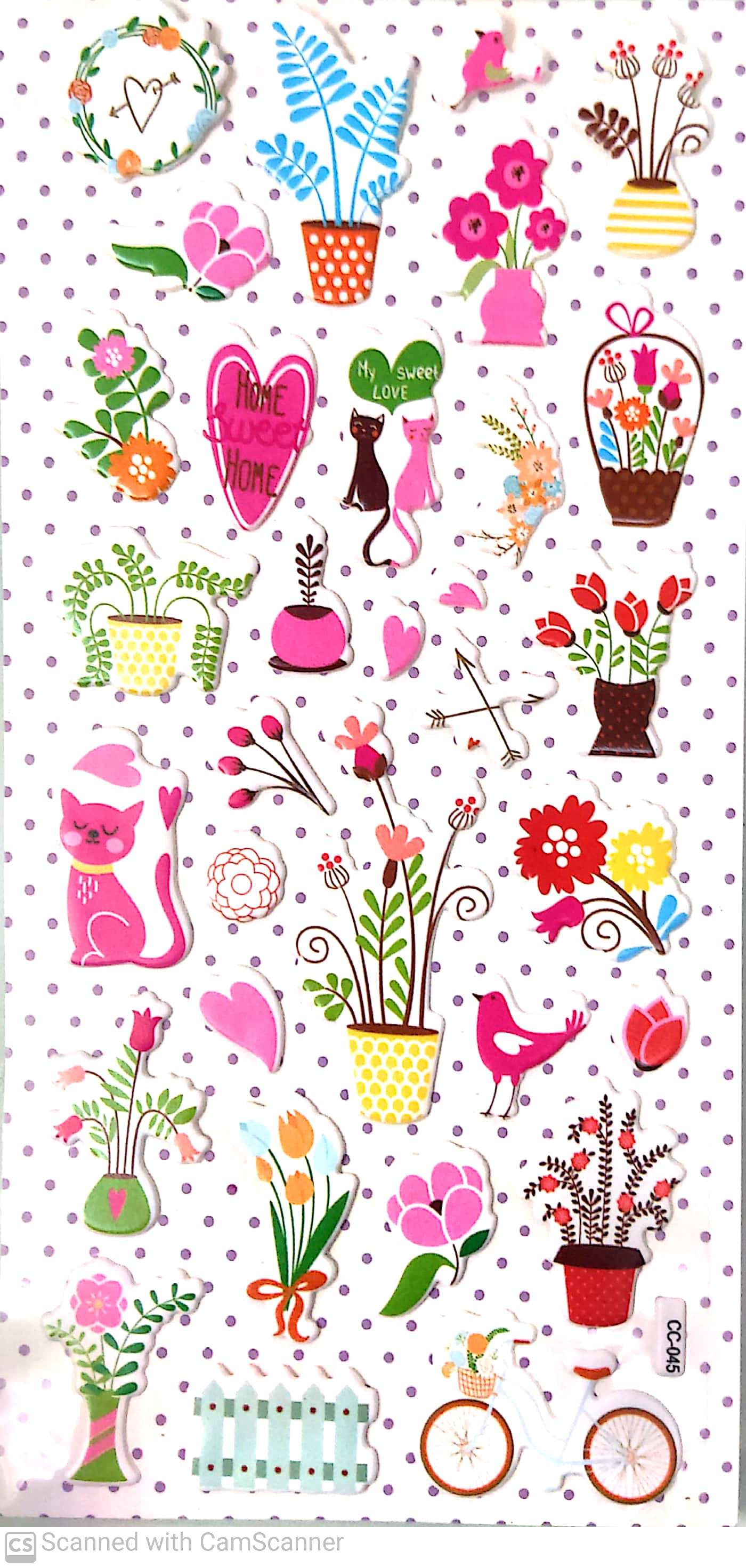 Multi-Colour Flowers and Animals Stickers for Kids -DB-016