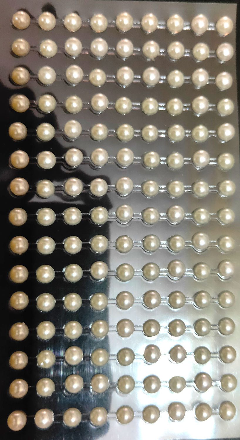 6mm Half Pearl Bead (Pack of 2 sheets, DC-01)