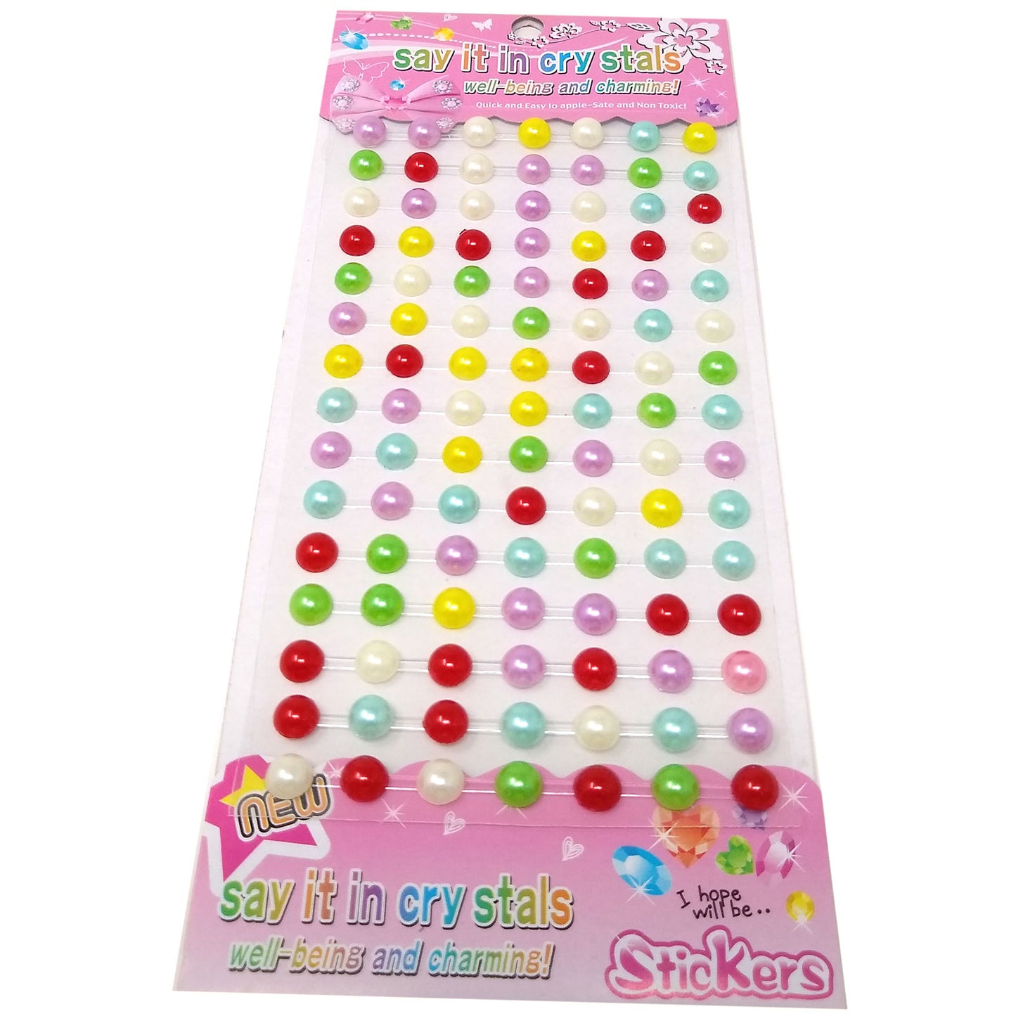 6mm Half Pearl Bead Sticker (Pack of 1 sheets, DC-07)