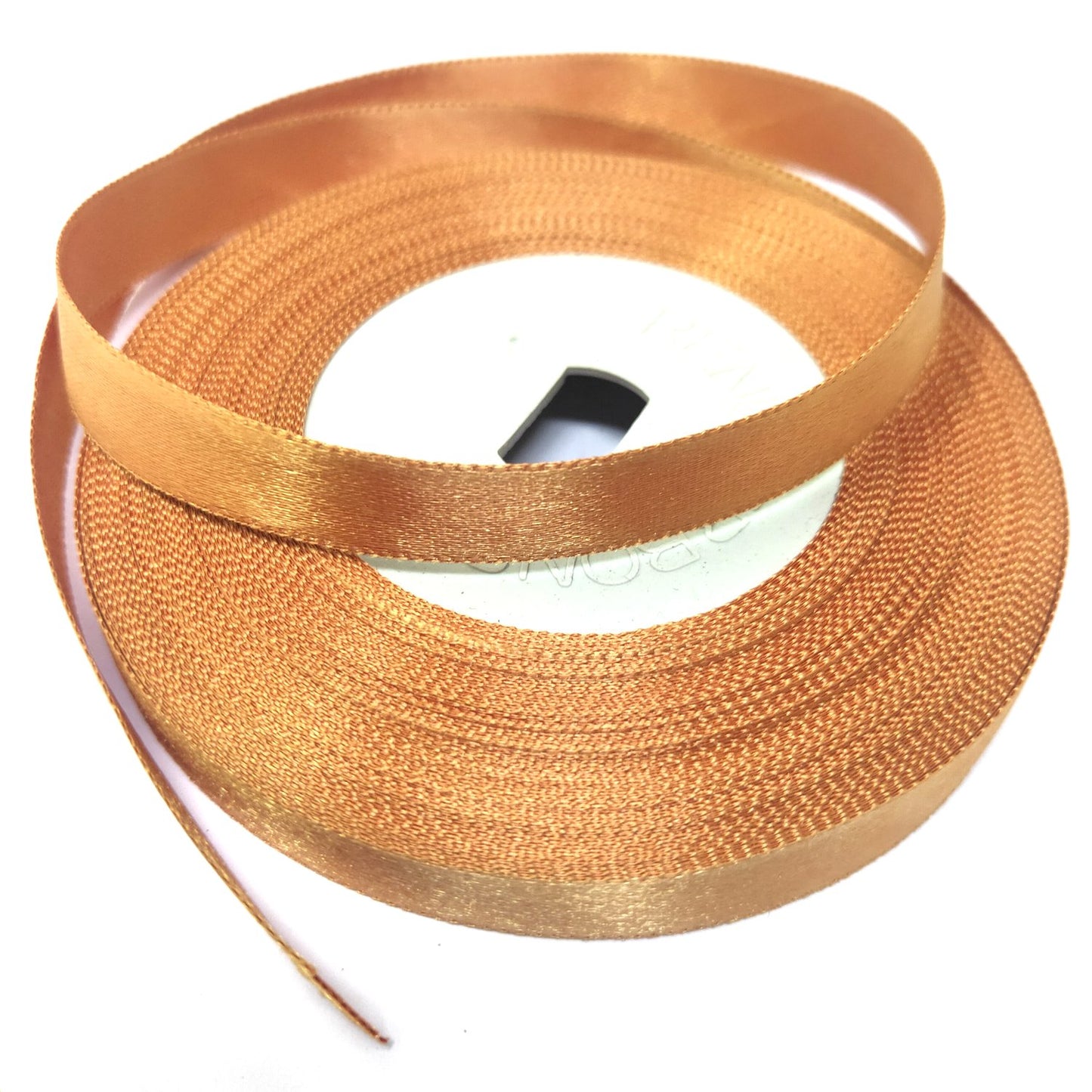 Anokhi Ada 12.5mm (Half inch) Golden Colour Double Side Satin Ribbon (Ribbon-071)