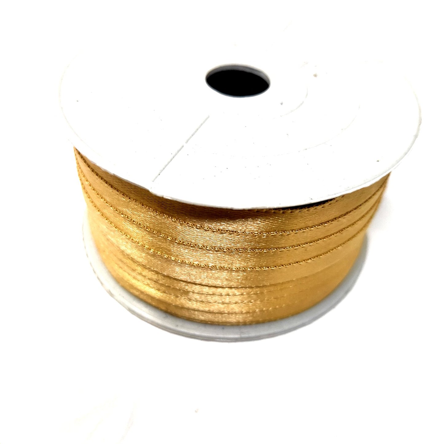 Anokhi Ada 6.5mm (Quarter inch) Golden Double Side Satin Ribbon (Ribbon-084)