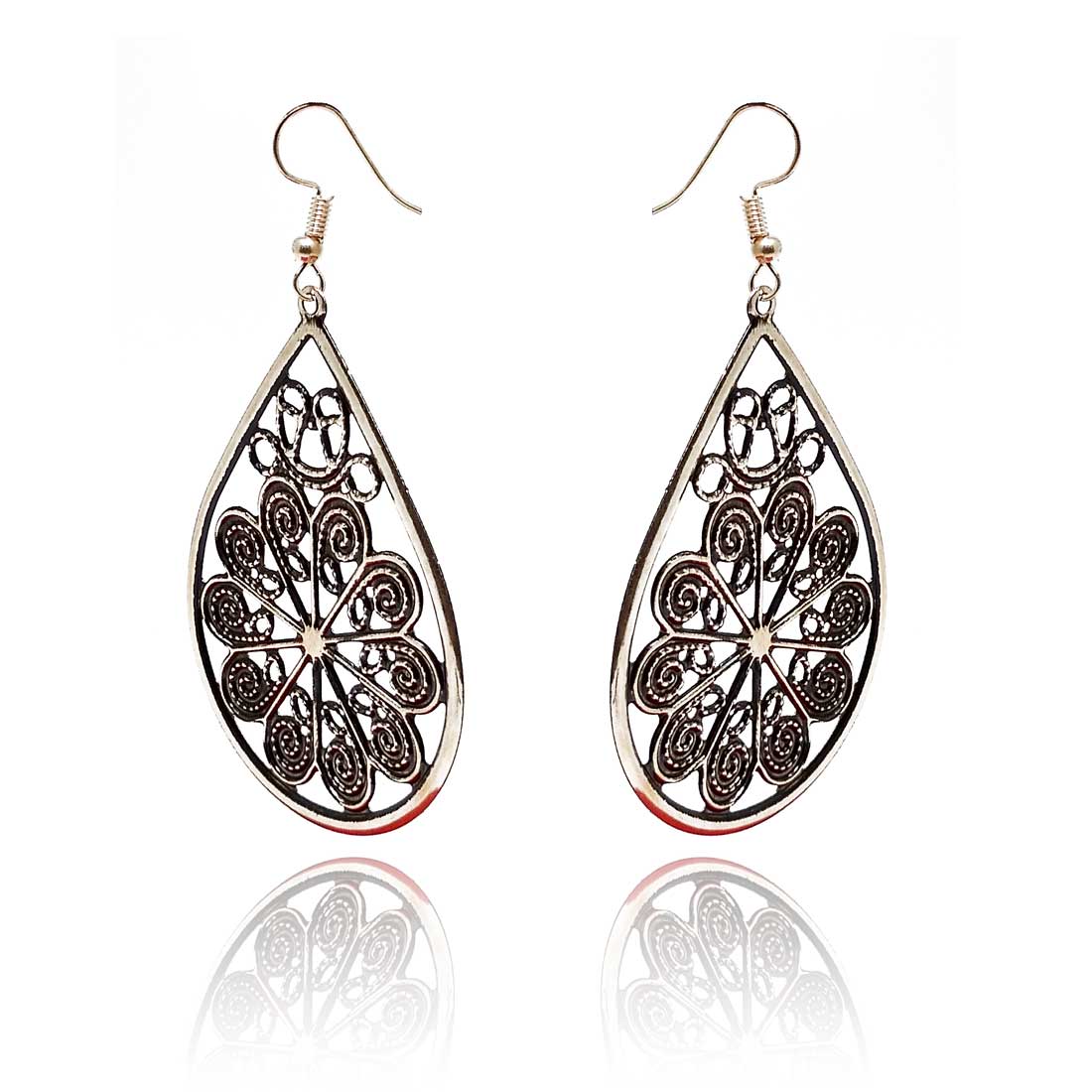 Anokhi ADA Dangle and Drop Earrings for Girls and Women (One Pair of Earrings, Black) -AP-05