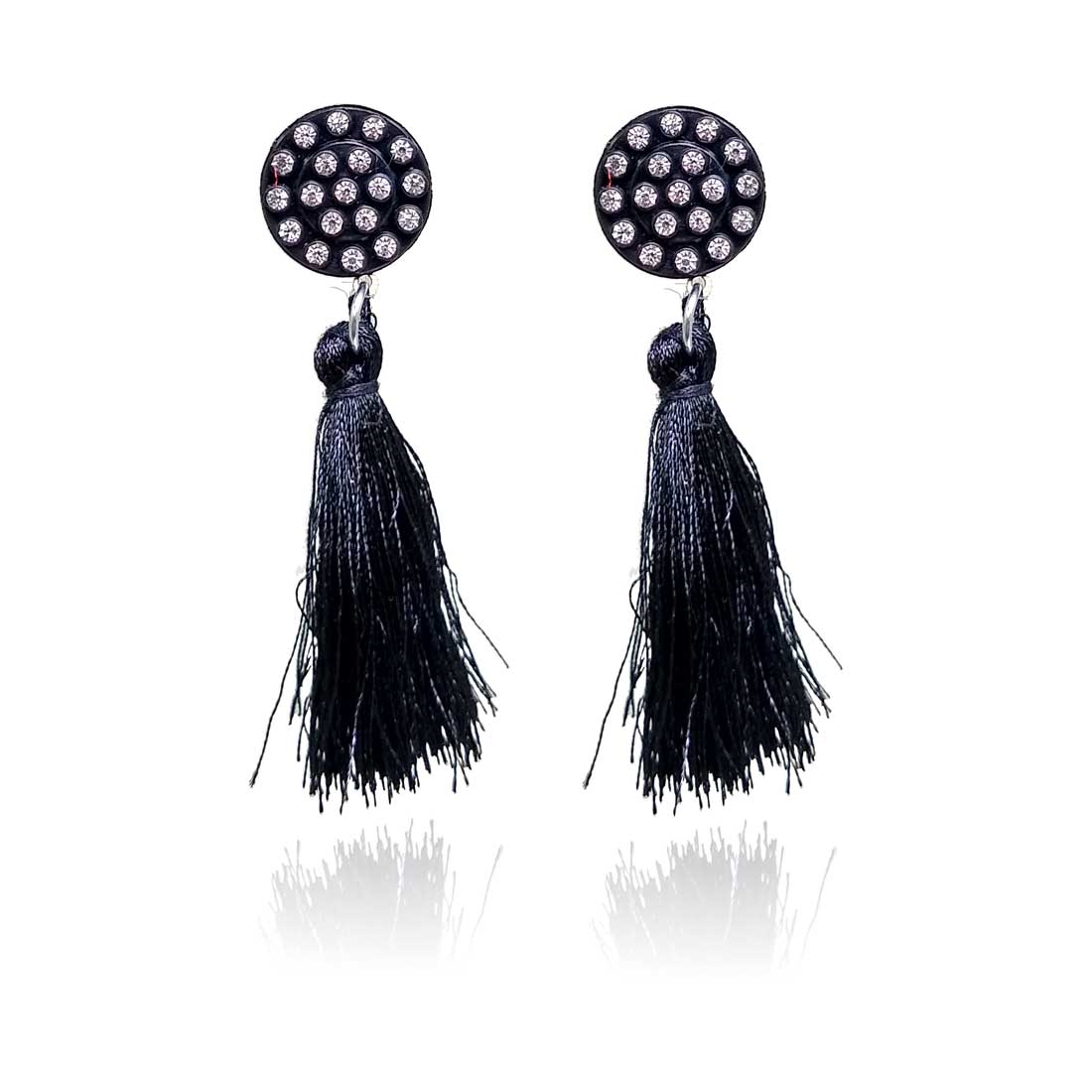 Red Tassel Drop Earrings