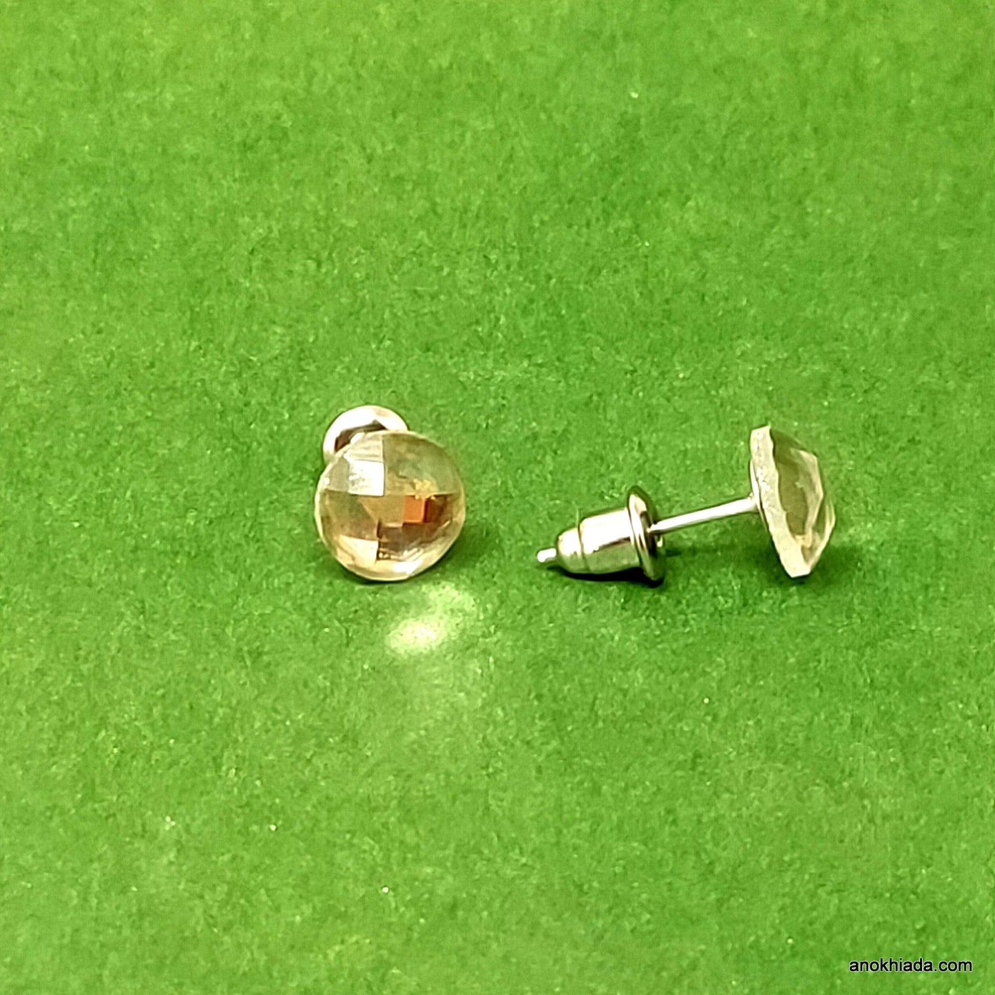 Anokhi Ada Round Crystal Stud Earrings for Girls and Women (Multi-Colour, Pack of 12 Pairs)-AQ-04