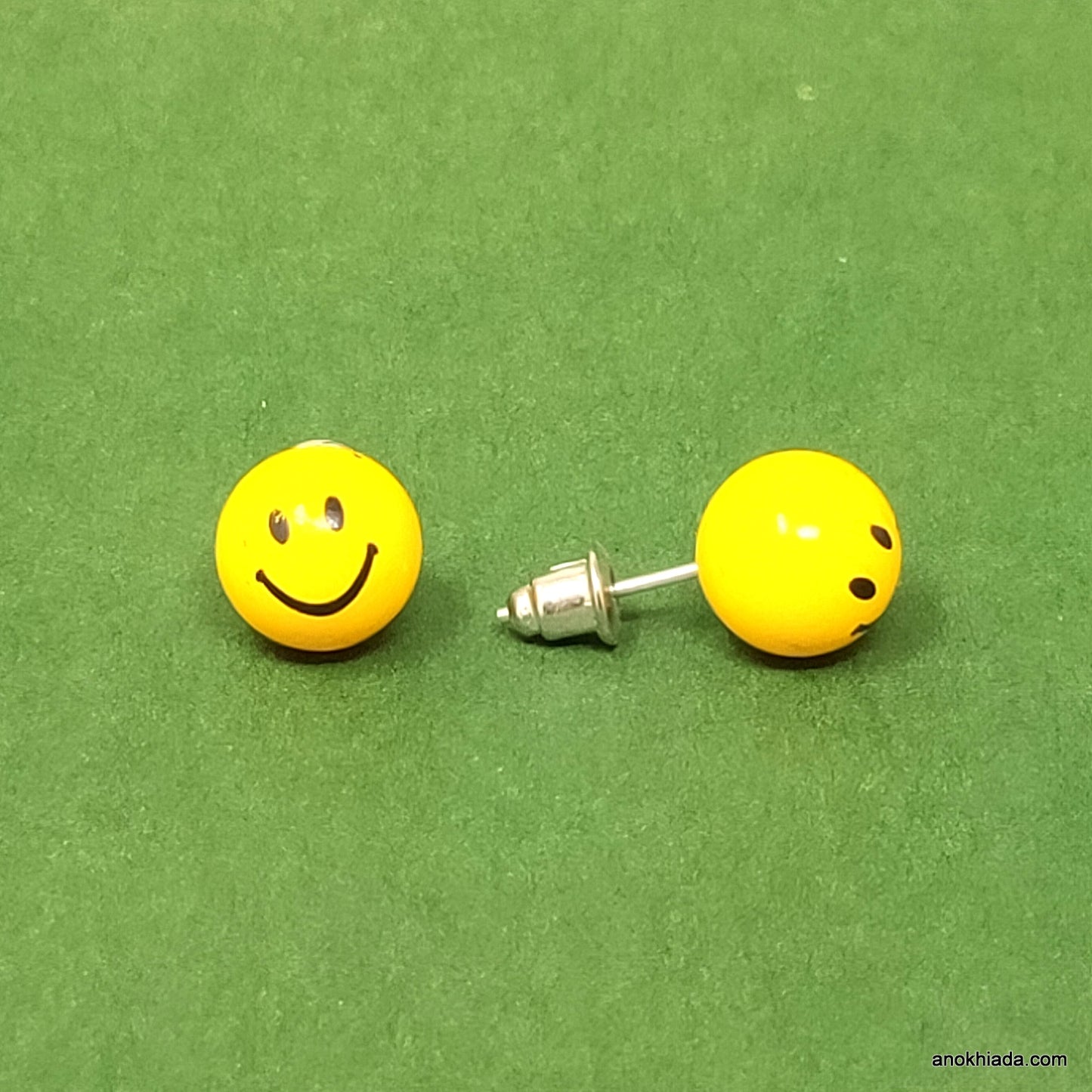Anokhi Ada Round Smiley in Various Sizes Stud Earrings for Girls and Women (Multi-Colour, Pack of 12 Pairs)-AQ-09