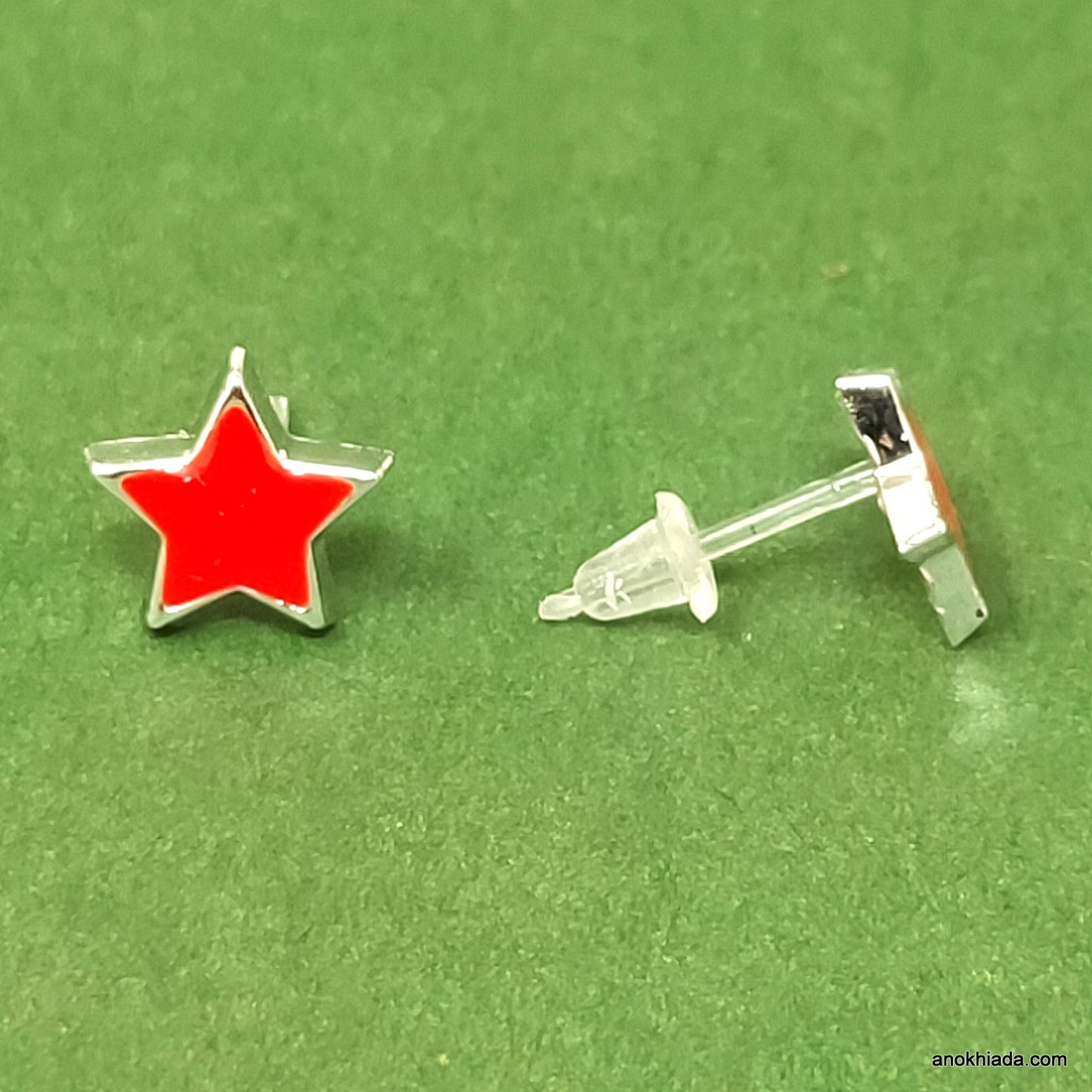 Anokhi Ada Plastic Star Stud Earrings for Girls and Women (Multi-Colour, Pack of 8 Pairs)-AR-01-a