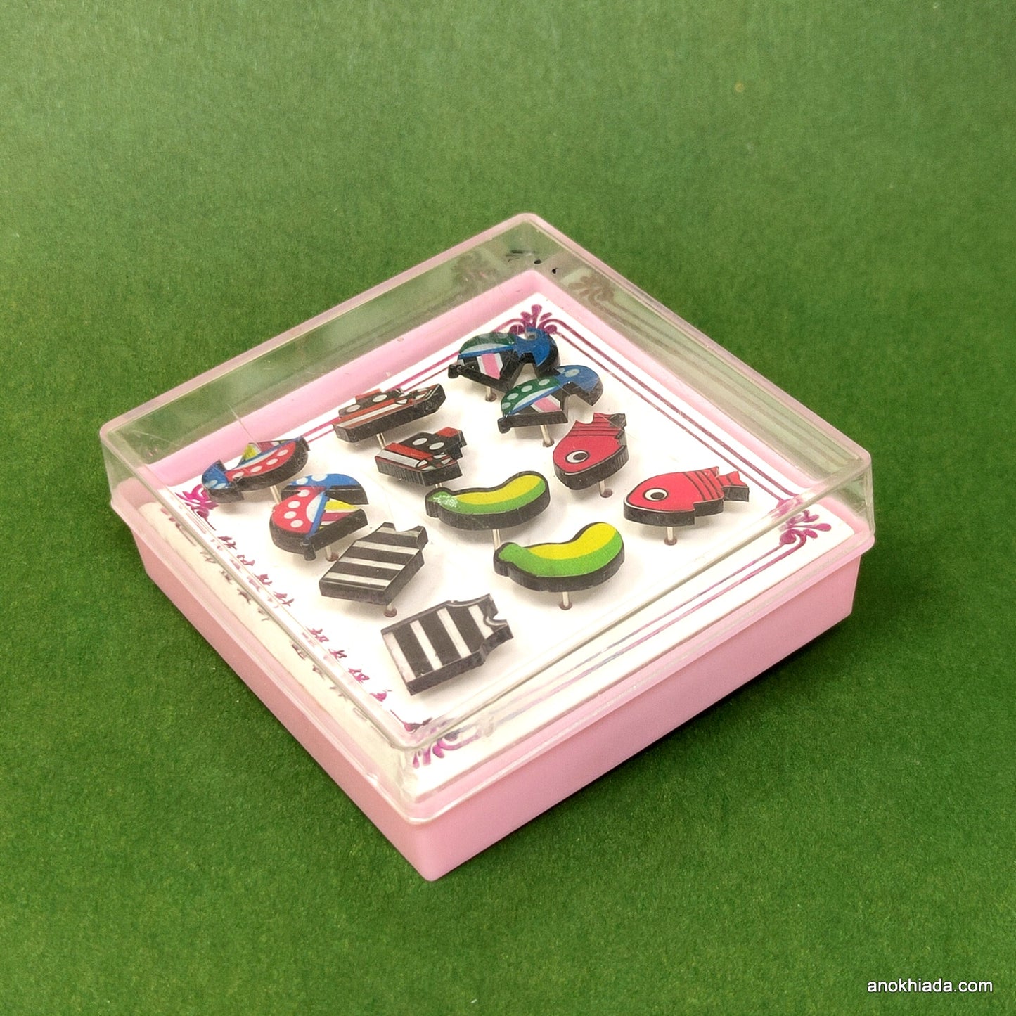 Anokhi Ada Multi-Design Stud Earrings for Girls and Women (Multi-Colour, Pack of 6 Pairs)-AR-07