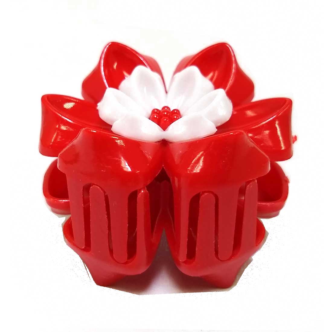 Anokhi ADA Floral Hair Clutcher for Girls and Women (One Hair Clutcher, Red) -C-51